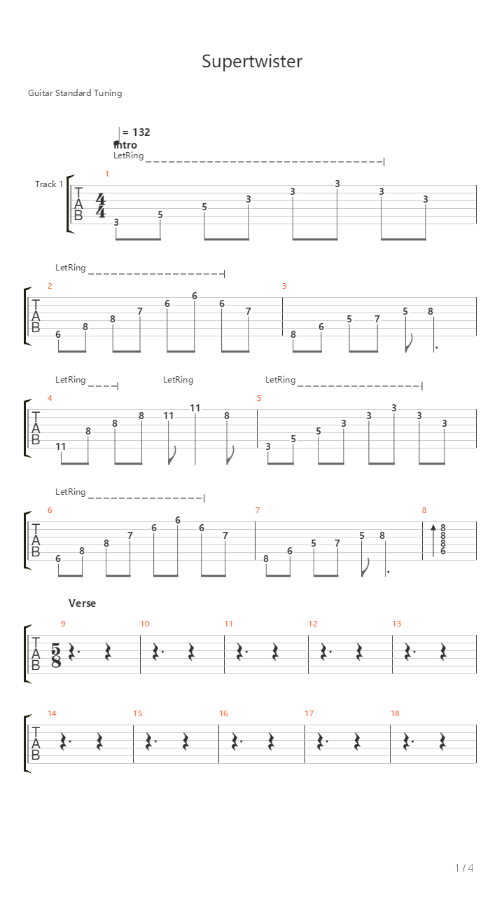 Supertwister吉他谱