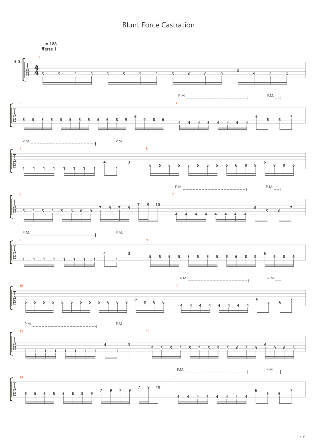Blunt Force Castration吉他谱