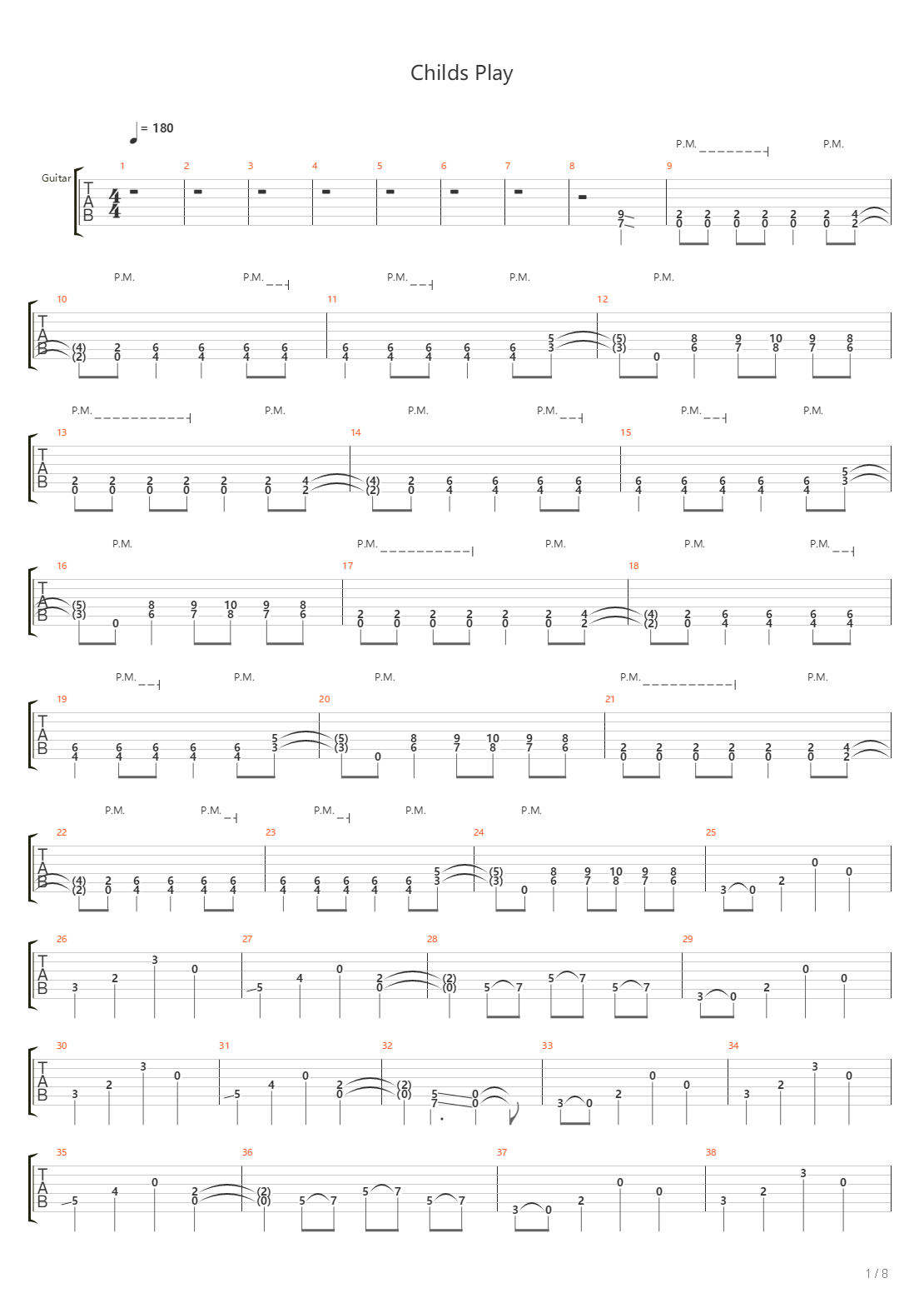 Childs Play吉他谱