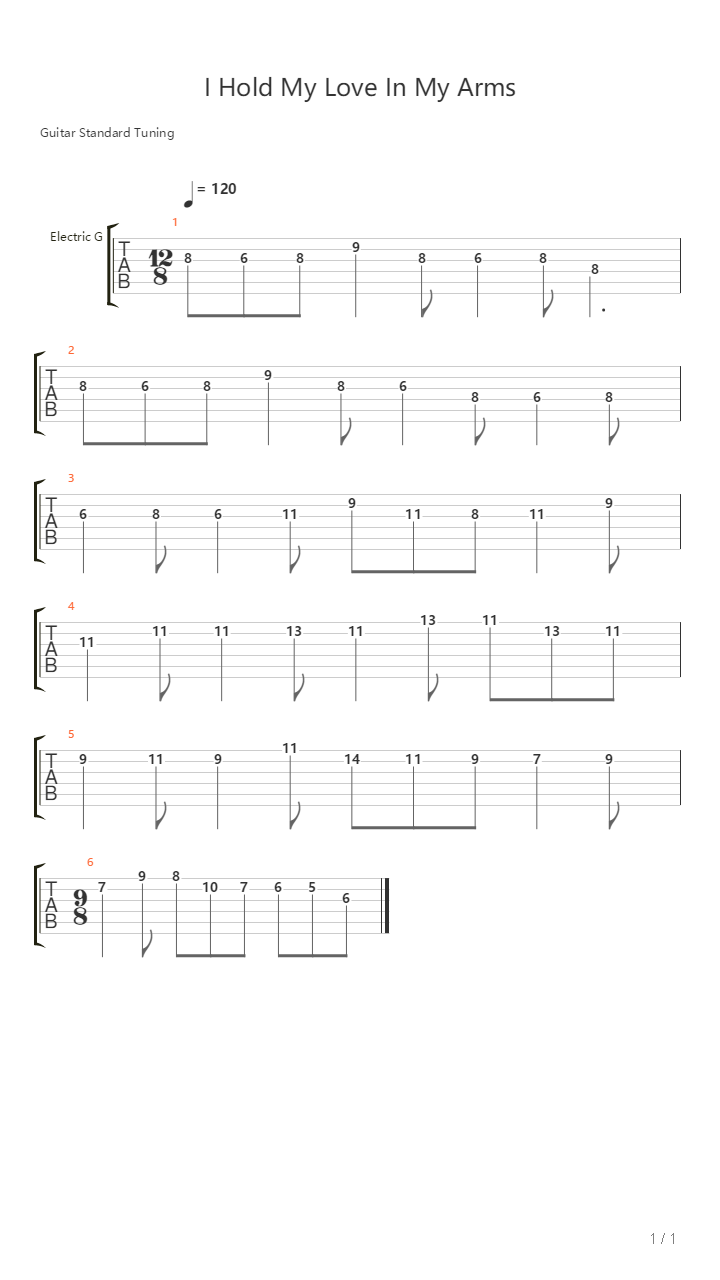I Hold My Love In My Arms吉他谱