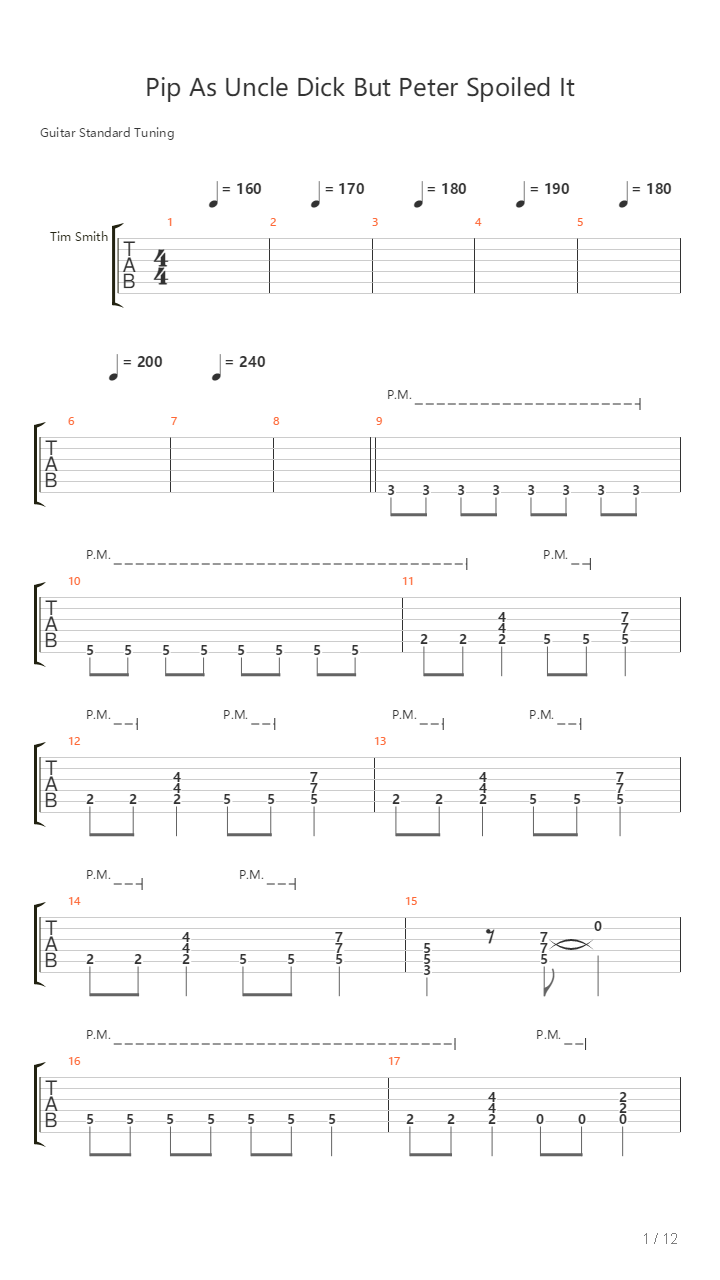 Pip As Uncle Dick But Peter Spoiled It吉他谱