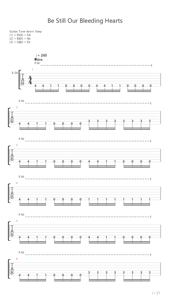 Be Still Our Bleeding Hearts吉他谱