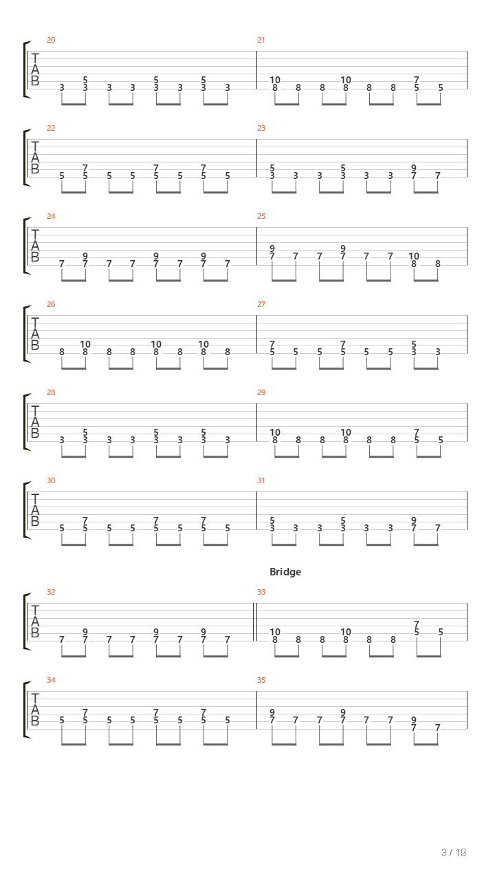 Endless Ways吉他谱