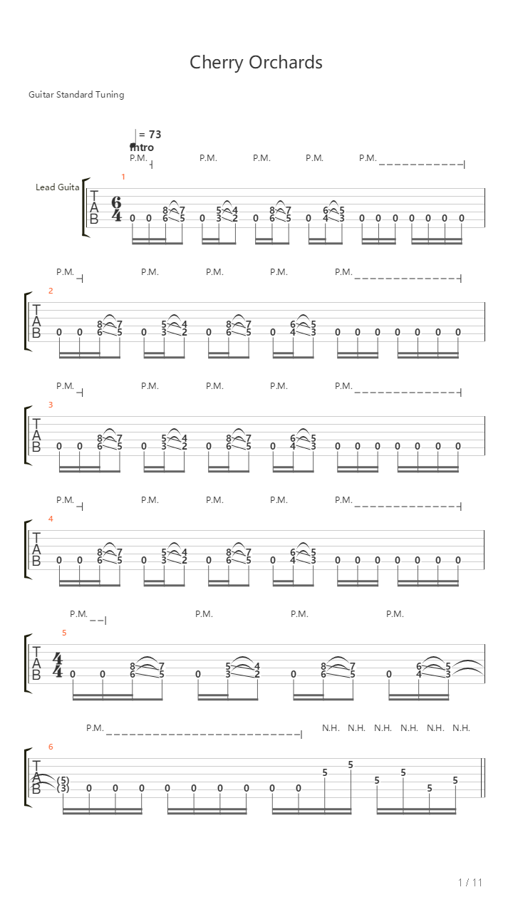 Cherry Orchards吉他谱