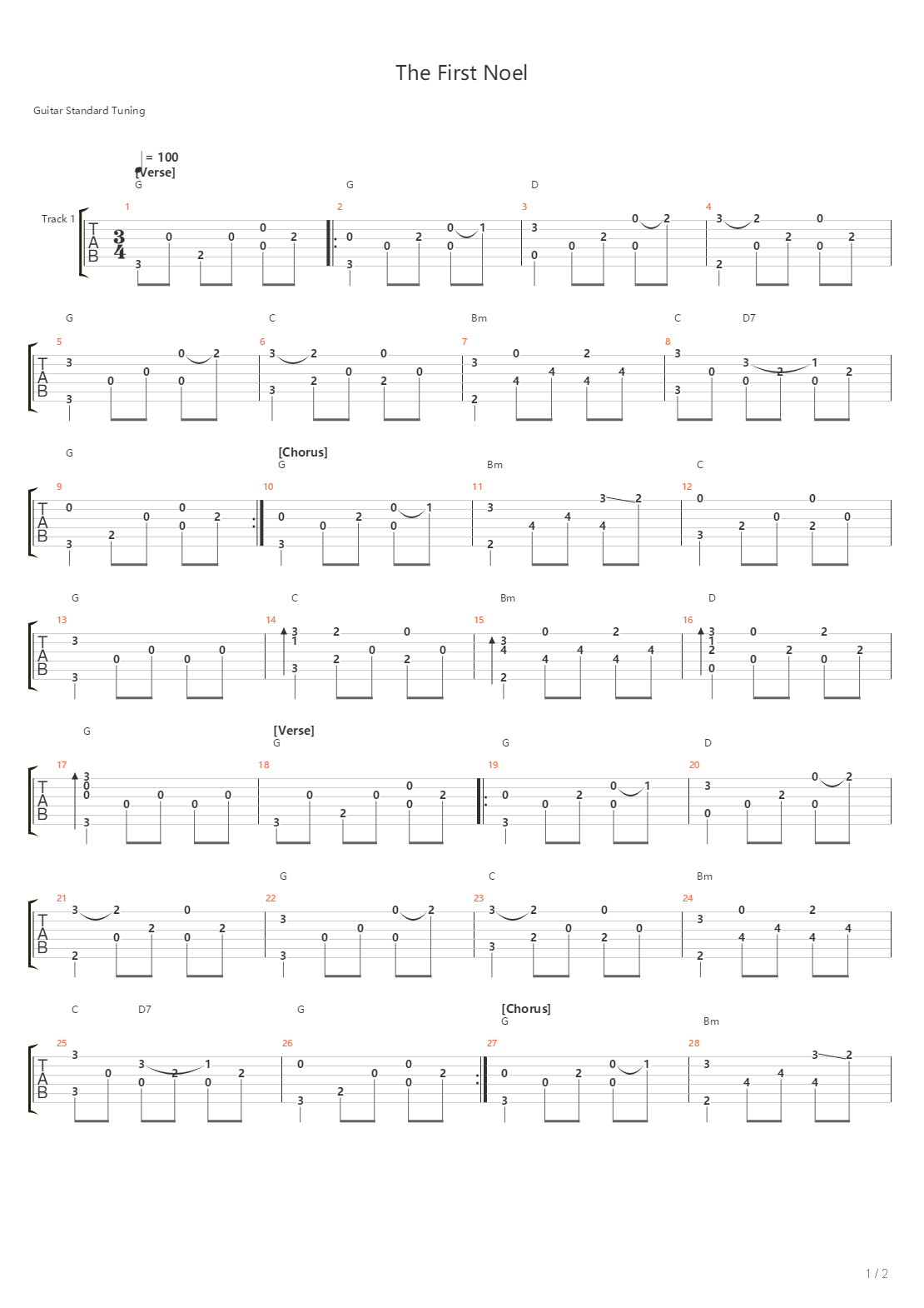 The First Noel吉他谱