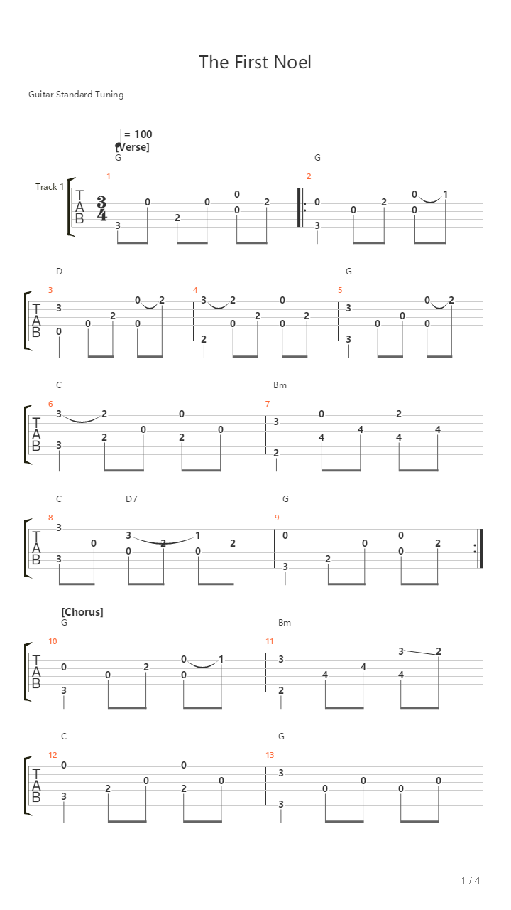 The First Noel吉他谱