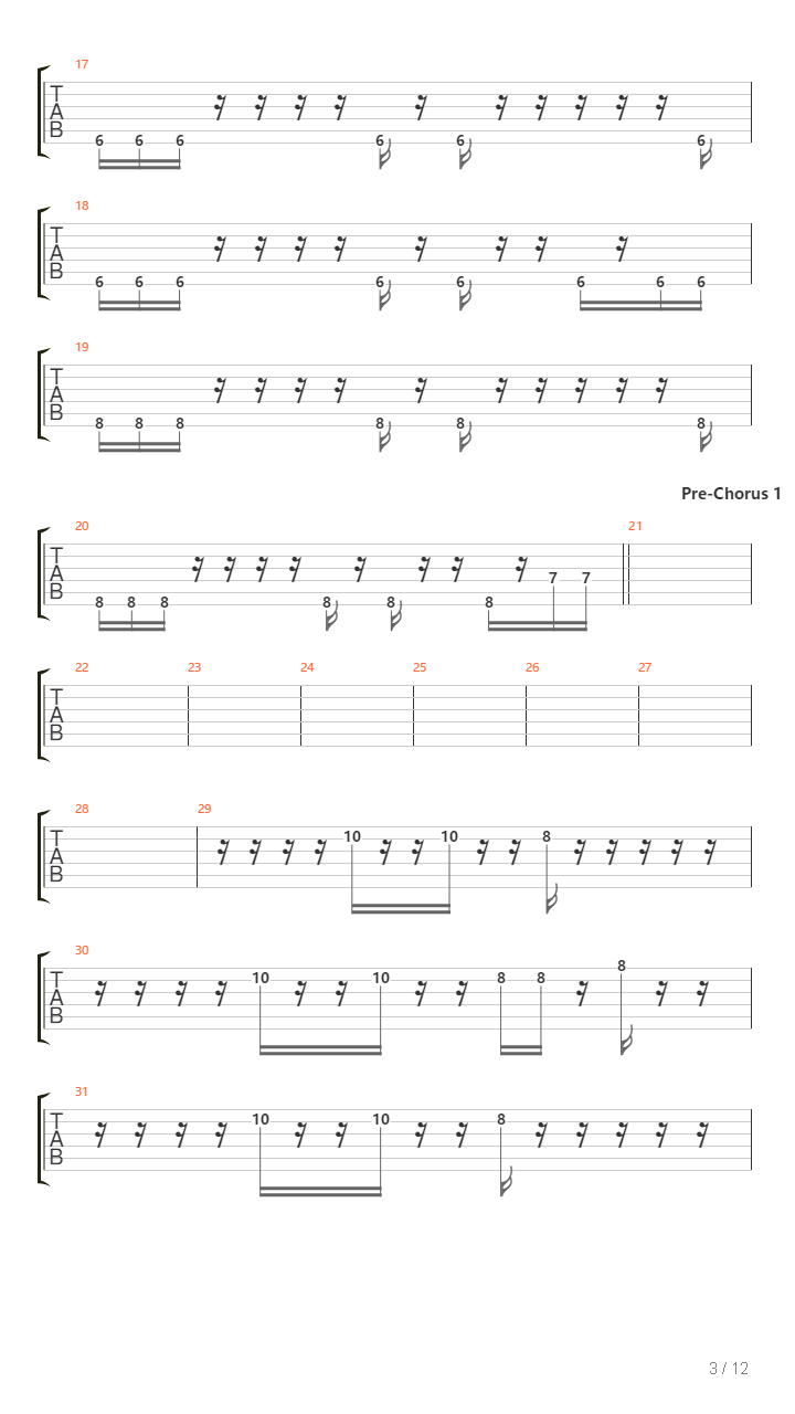 Gun吉他谱