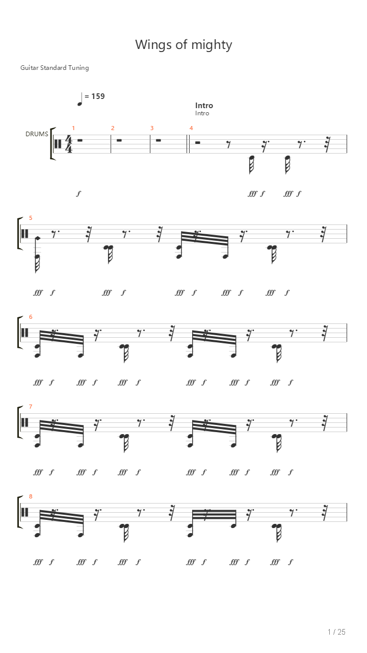 Mighty Wings吉他谱