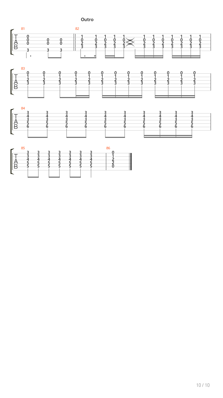 One吉他谱