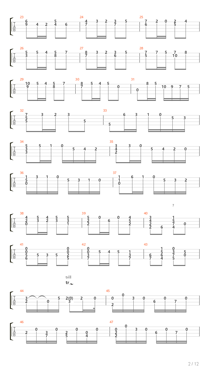 Sonata No 2 In A Minor Bwv 1003 Ii Fuga吉他谱