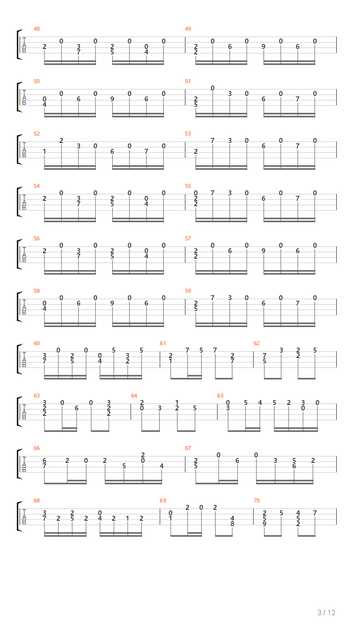 Sonata No 2 In A Minor Bwv 1003 Ii Fuga吉他谱