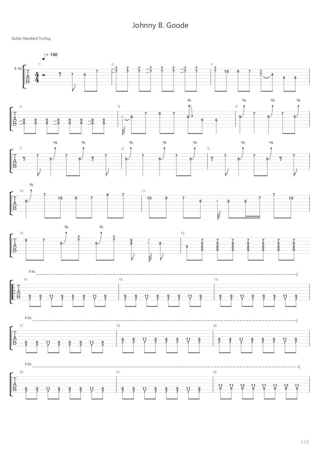 Johnny B Goode吉他谱