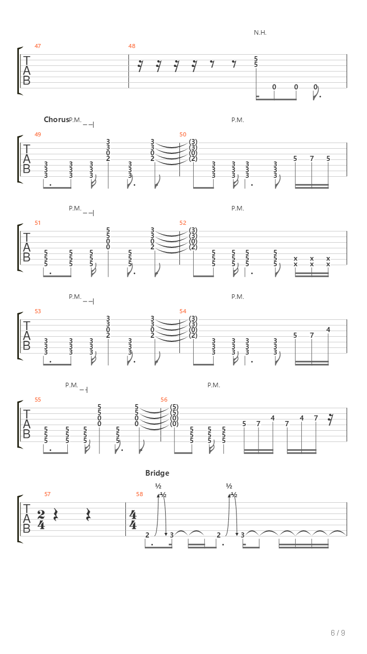 Wander吉他谱