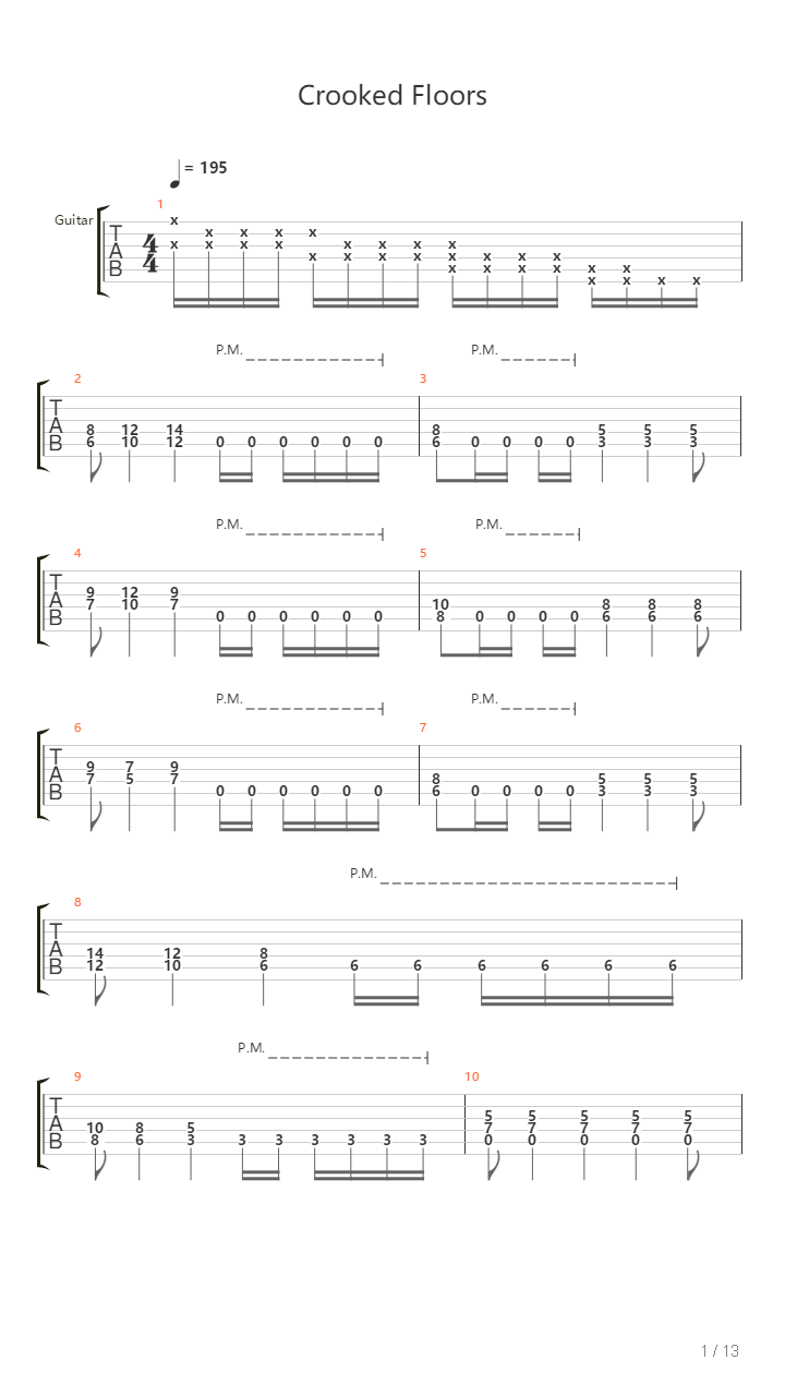 Crooked Floors吉他谱