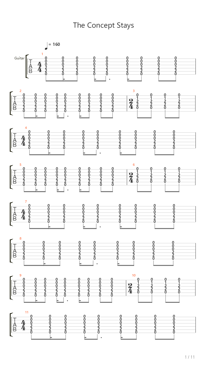 The Concept Stays吉他谱