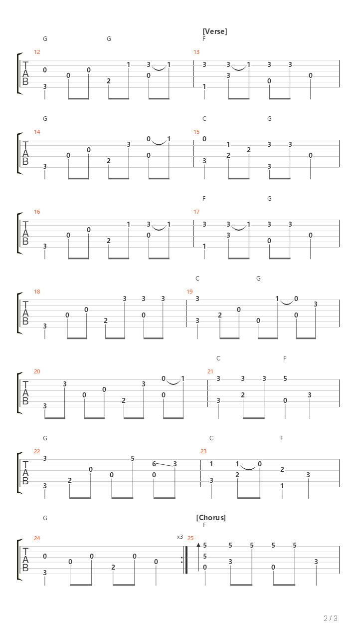 Guantanamera吉他谱