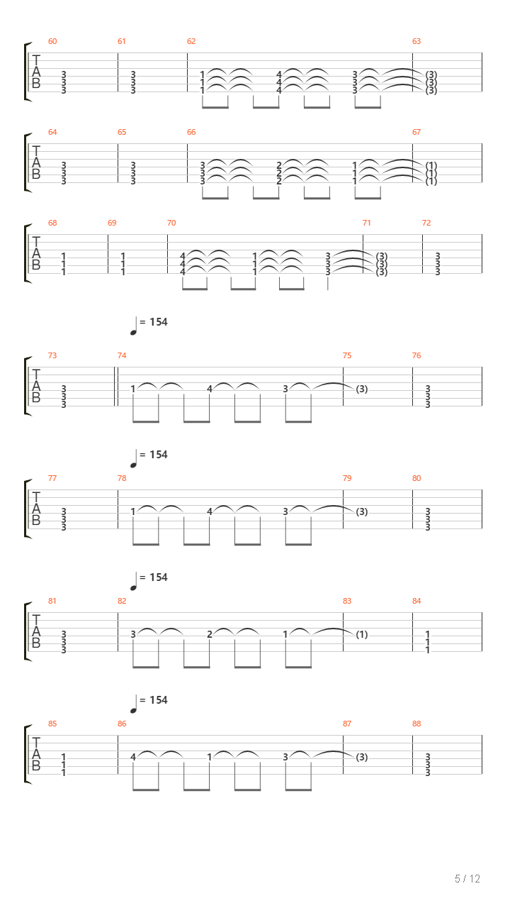 Throne Of Fire吉他谱