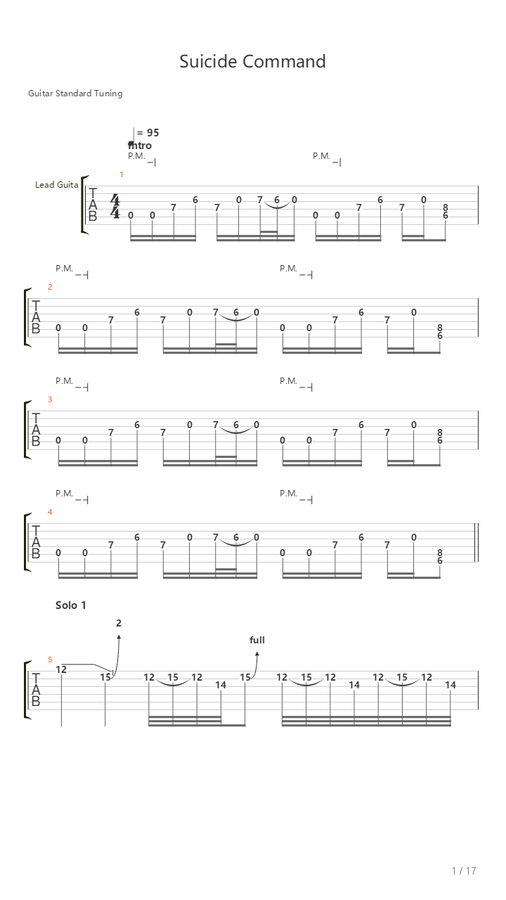 Suicide Command吉他谱