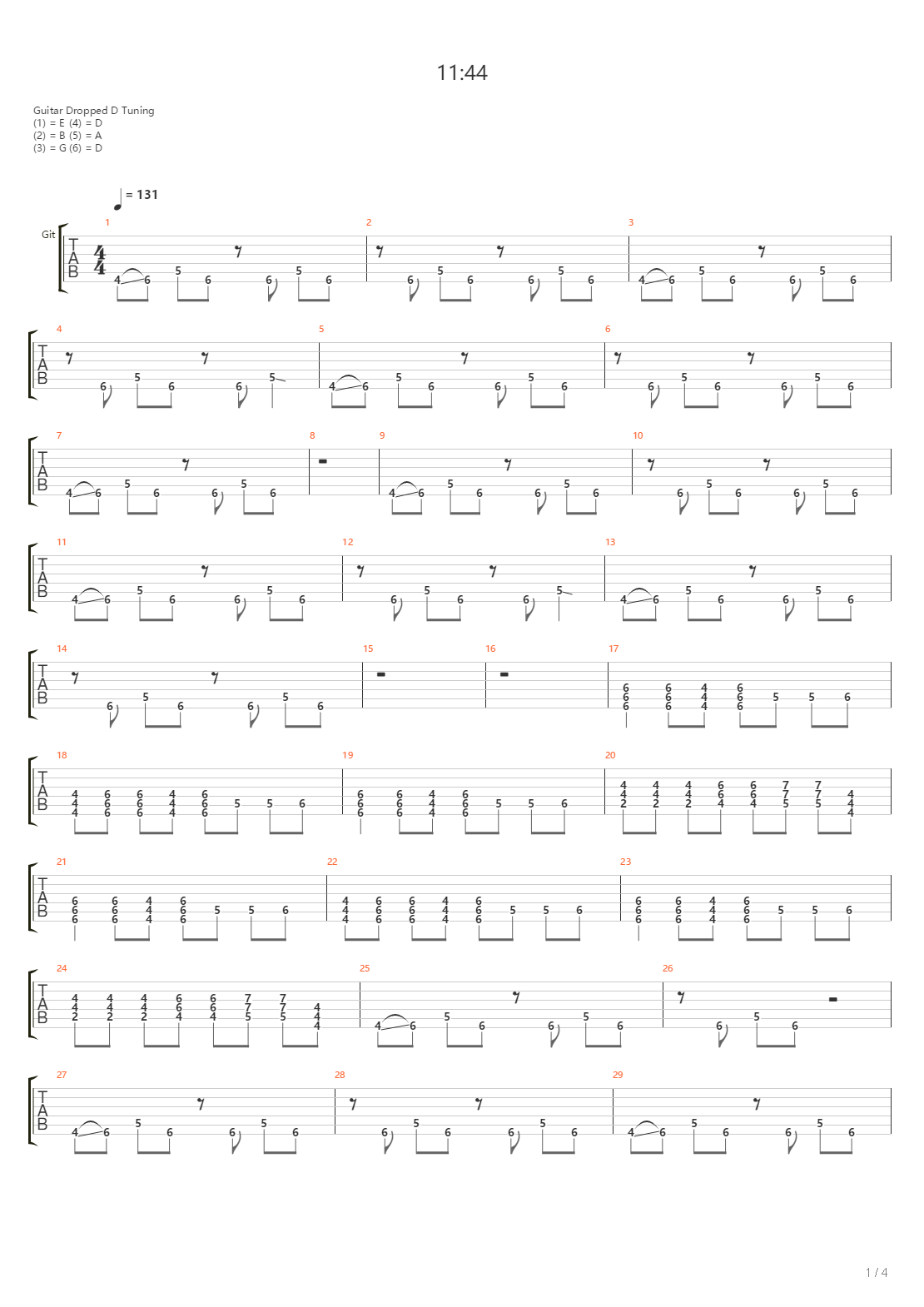 11 44吉他谱