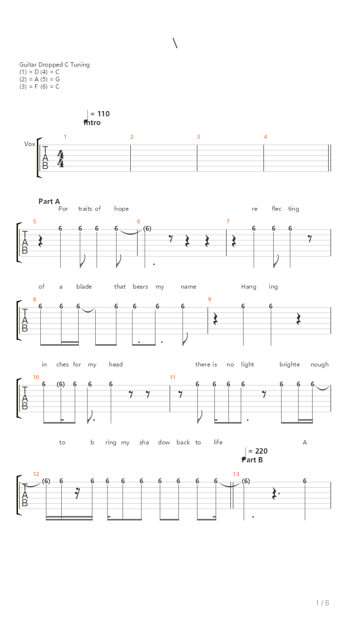 Rope吉他谱