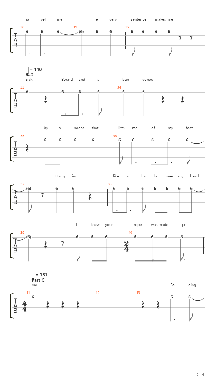 Rope吉他谱