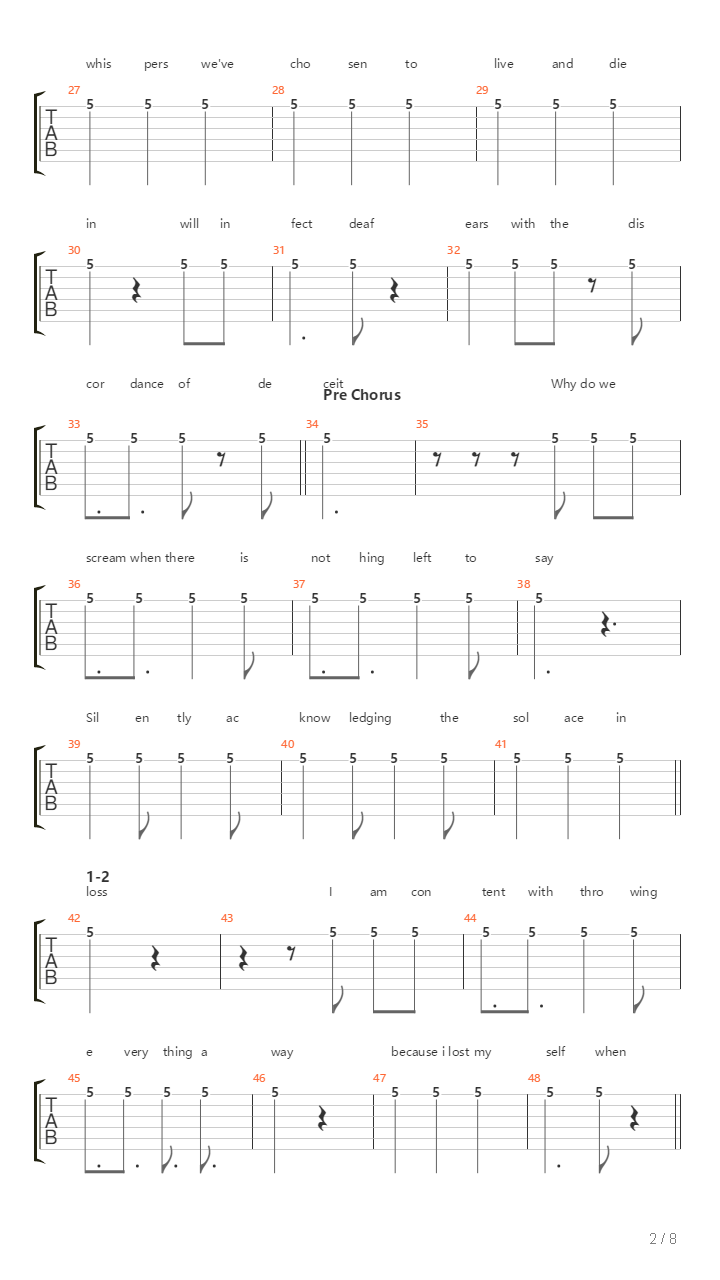 Solace吉他谱