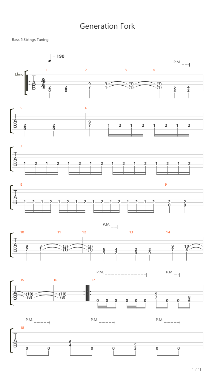 Generation Fork吉他谱