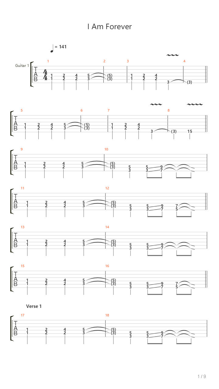 I Am Forever吉他谱