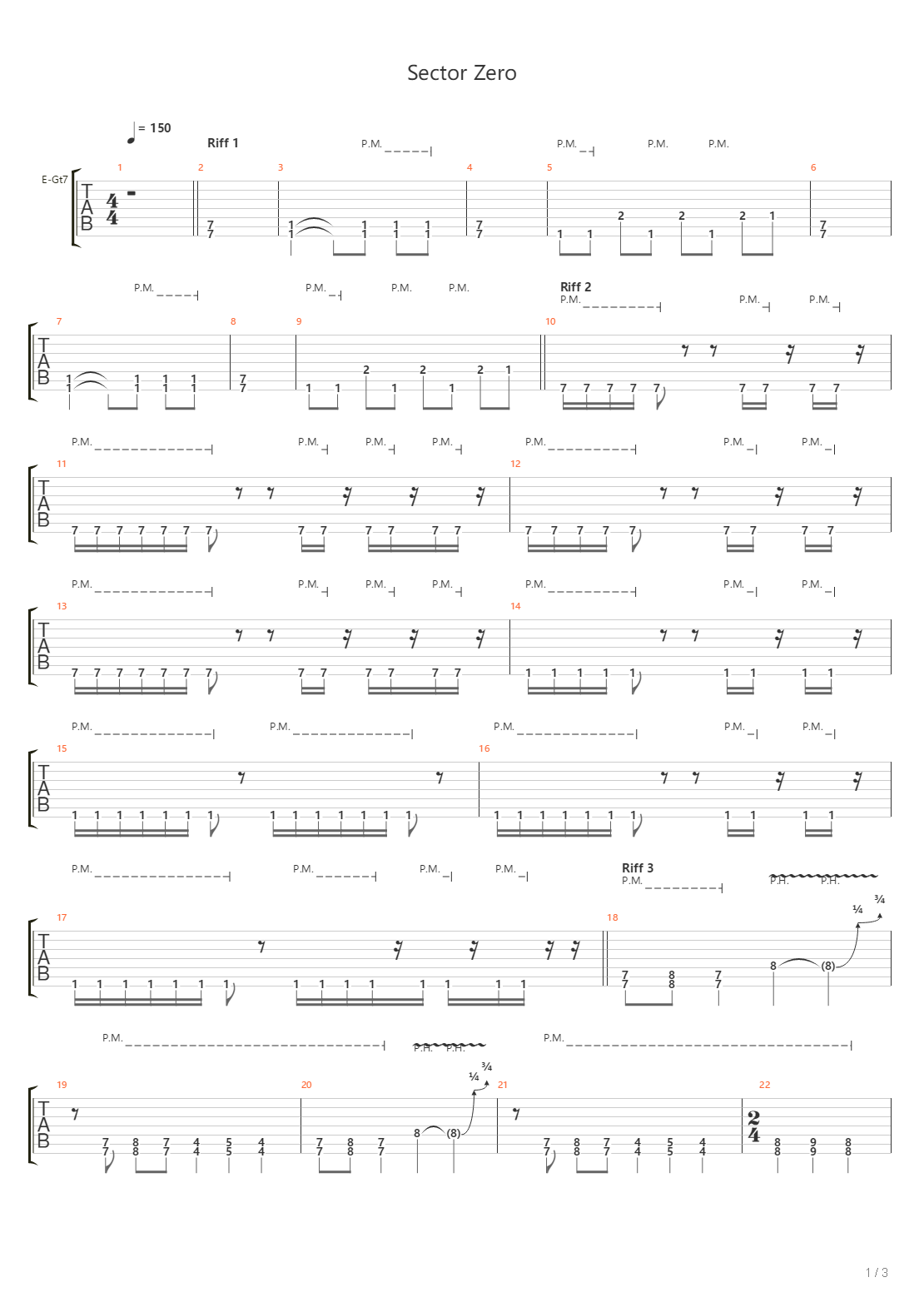 Sector Zero吉他谱