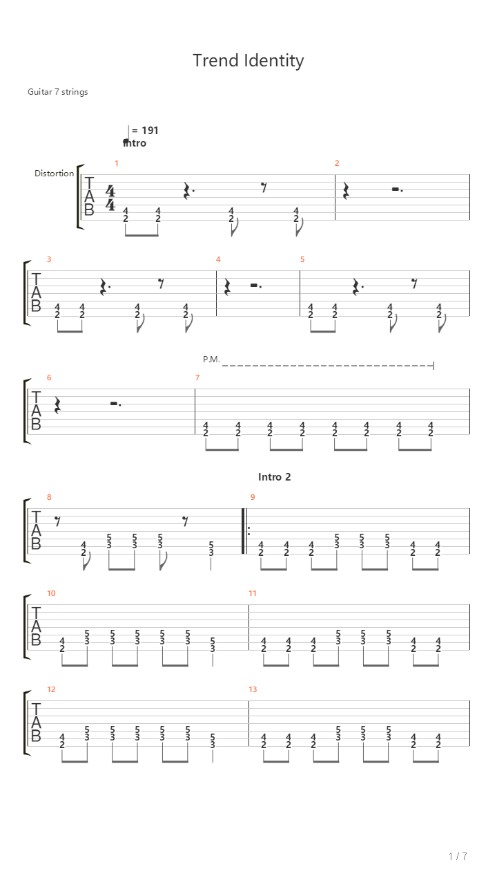 Trend Identity吉他谱