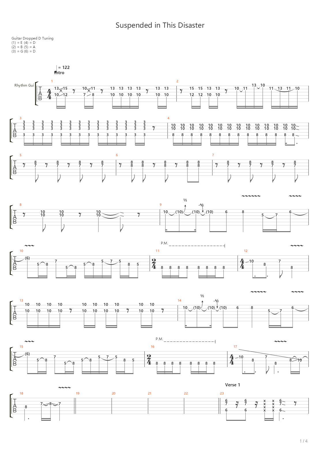 Suspended In This Disaster吉他谱