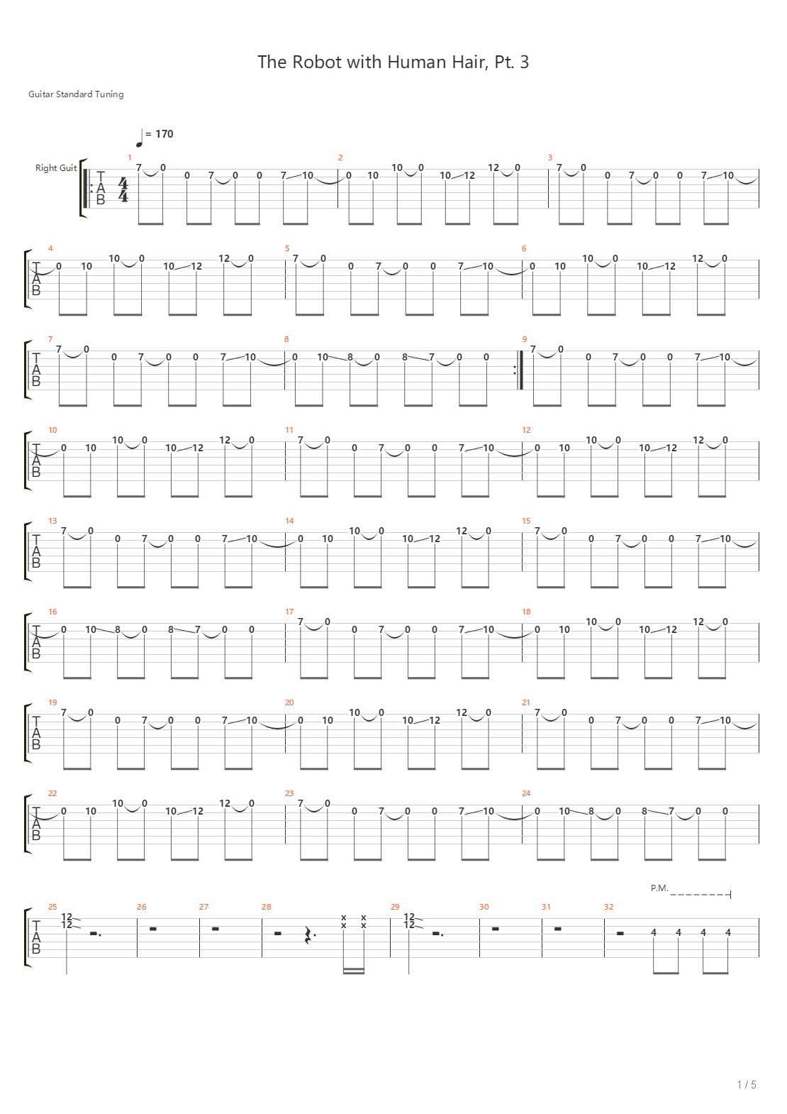 The Robot With Human Hair Part 3吉他谱