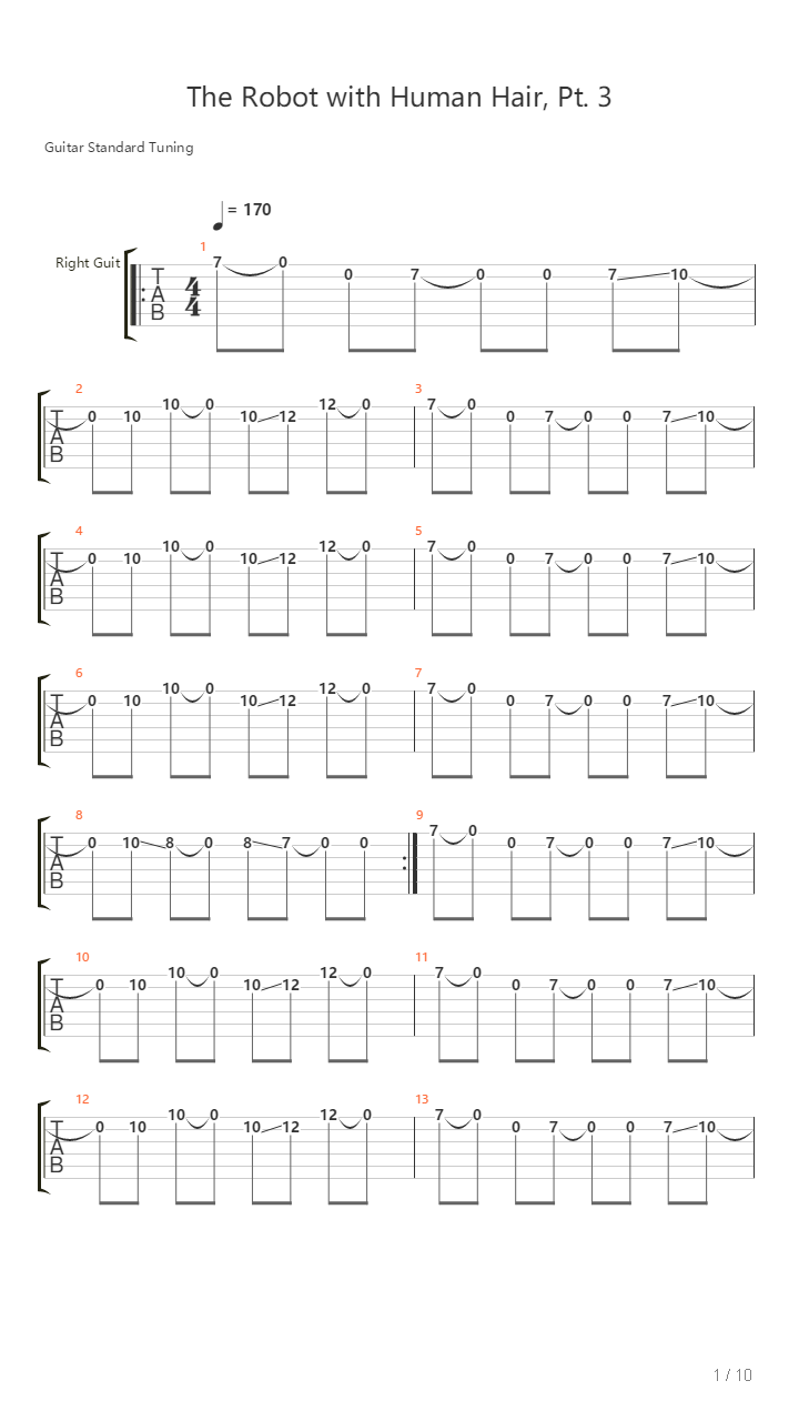 The Robot With Human Hair Part 3吉他谱