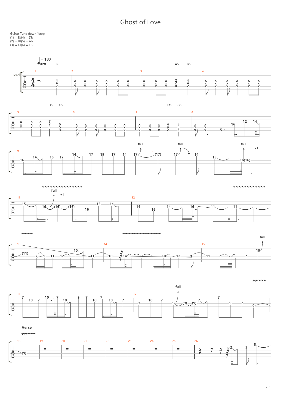 Ghost Of Love吉他谱