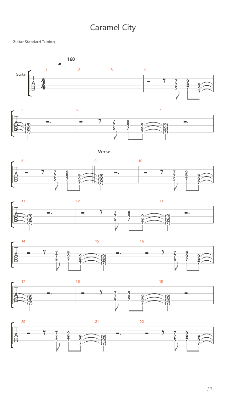 Caramel City吉他谱