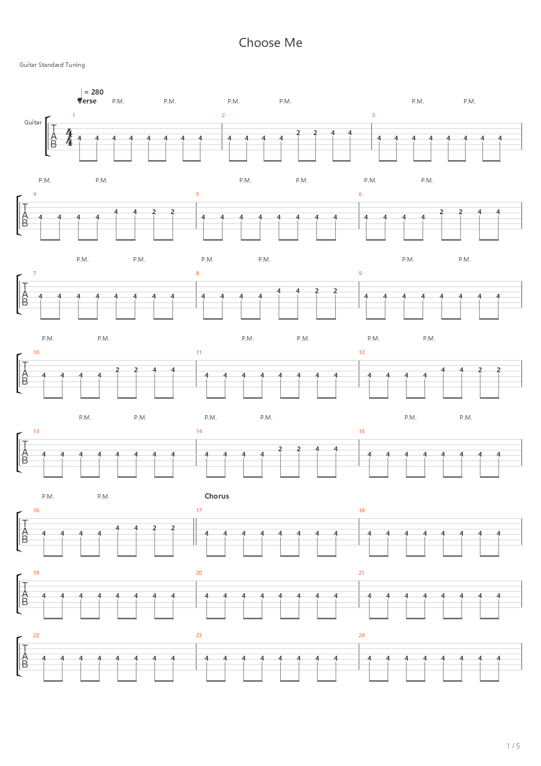 Choose Me吉他谱