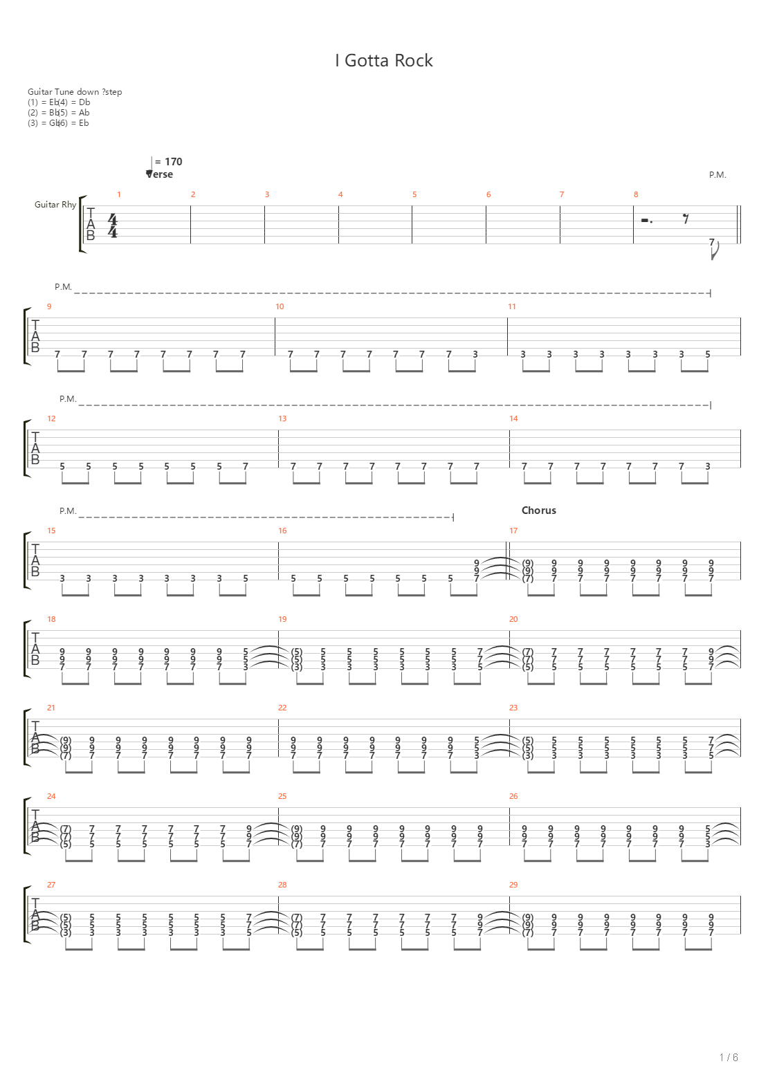 I Gotta Rock吉他谱