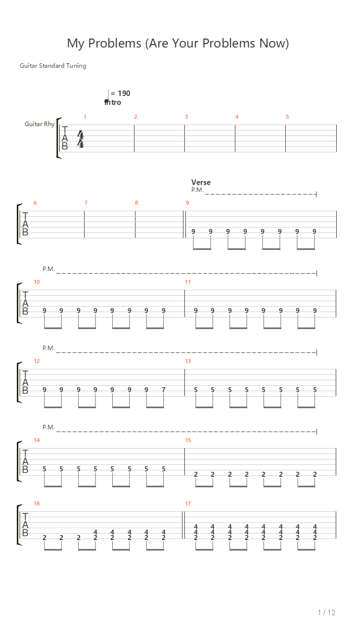 My Problems Are Your Problems Now吉他谱