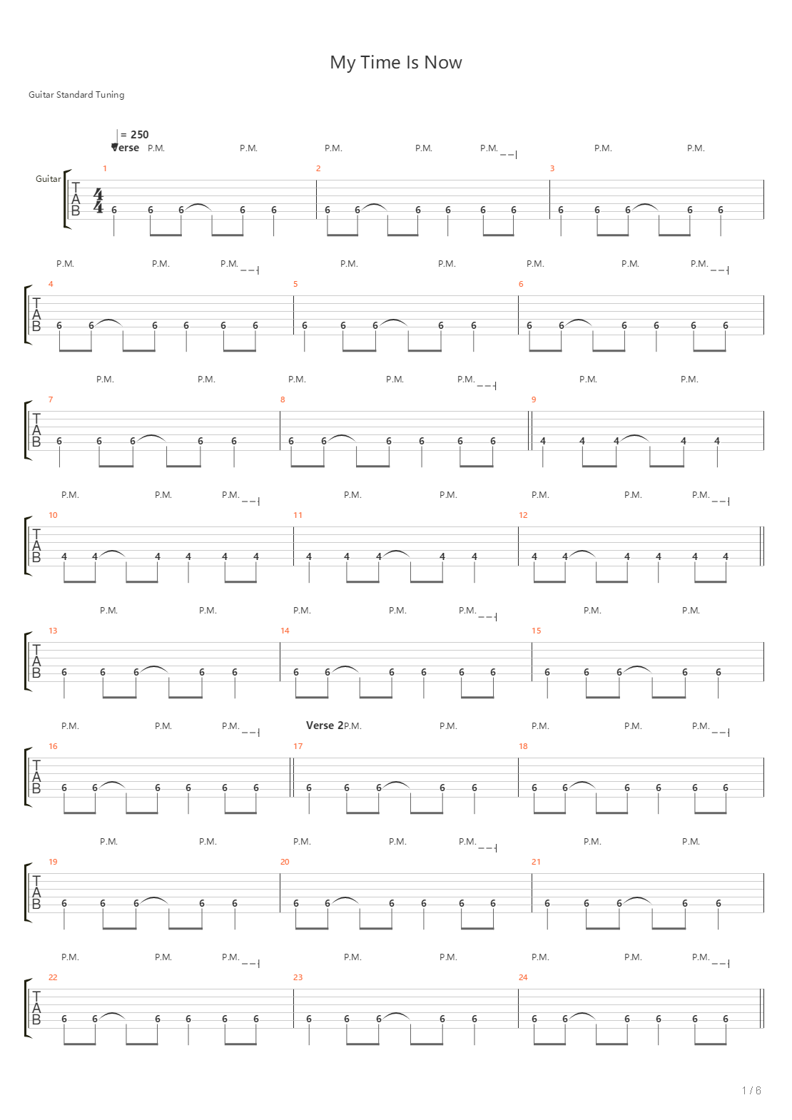 My Time Is Now吉他谱