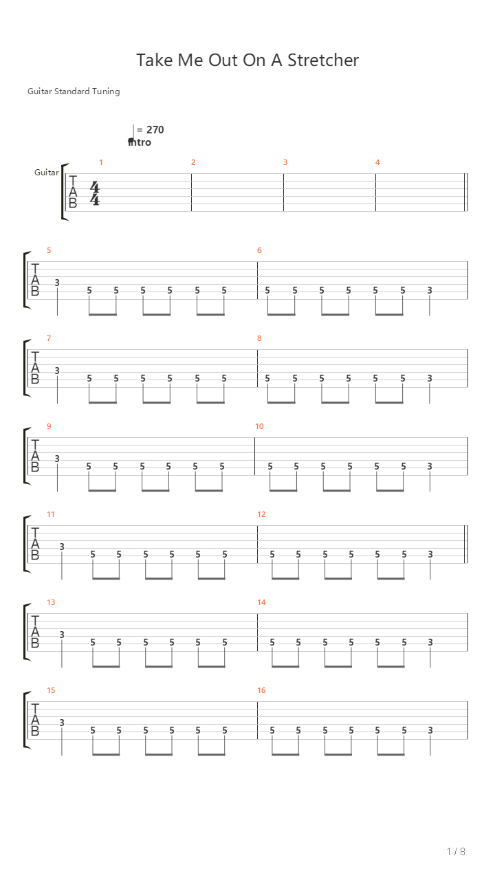 Take Me Out On A Stretcher吉他谱