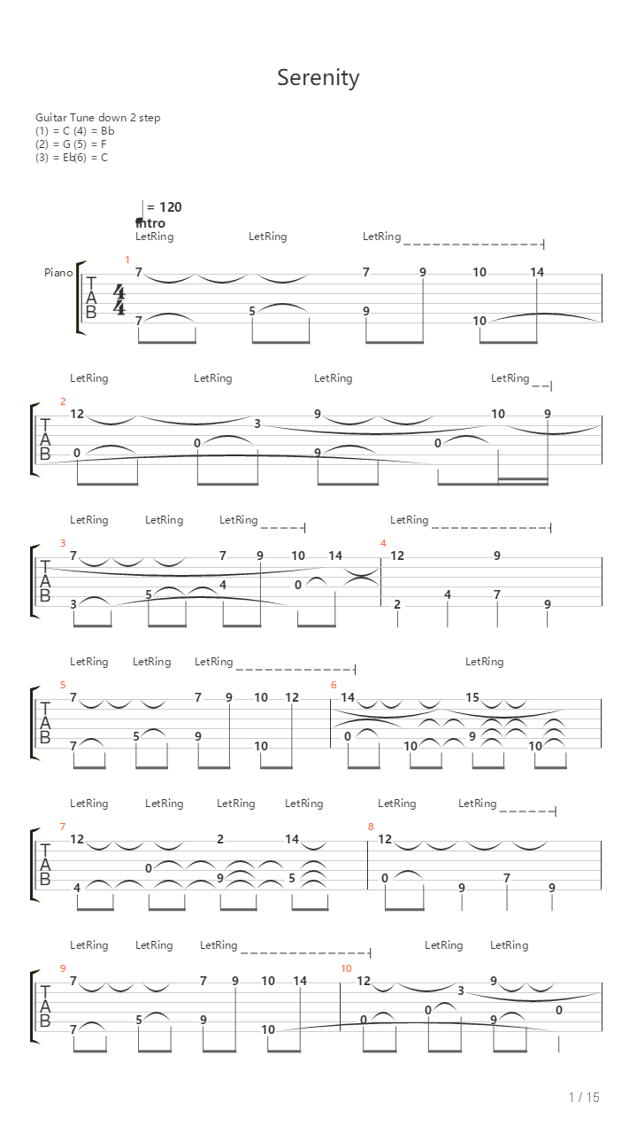 Serenity吉他谱