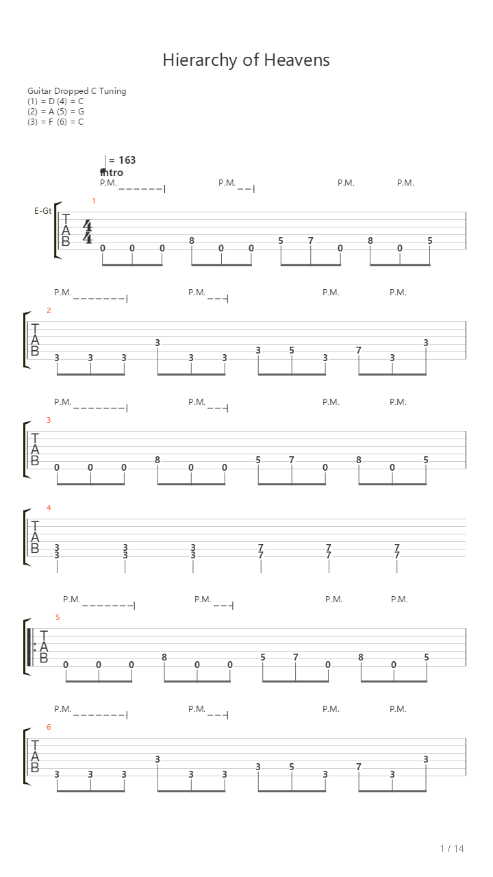 Hierarchy Of Heathens吉他谱