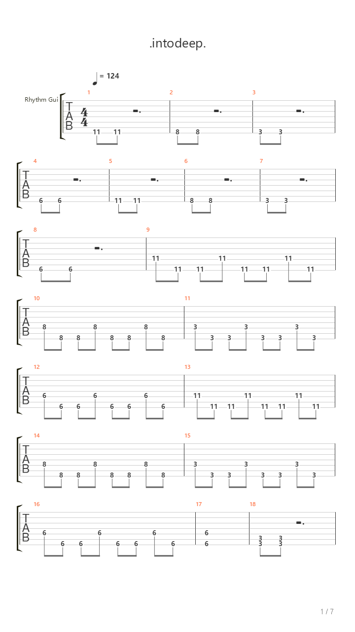 Intoodeep吉他谱