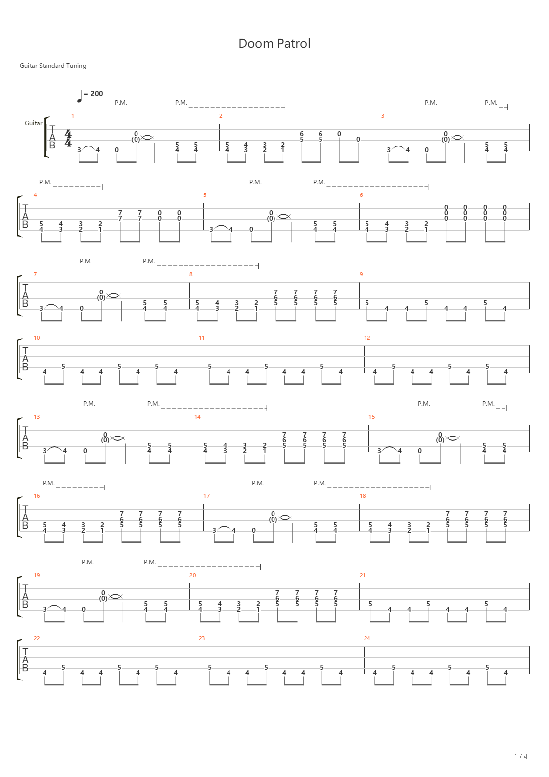 Doom Patrol吉他谱