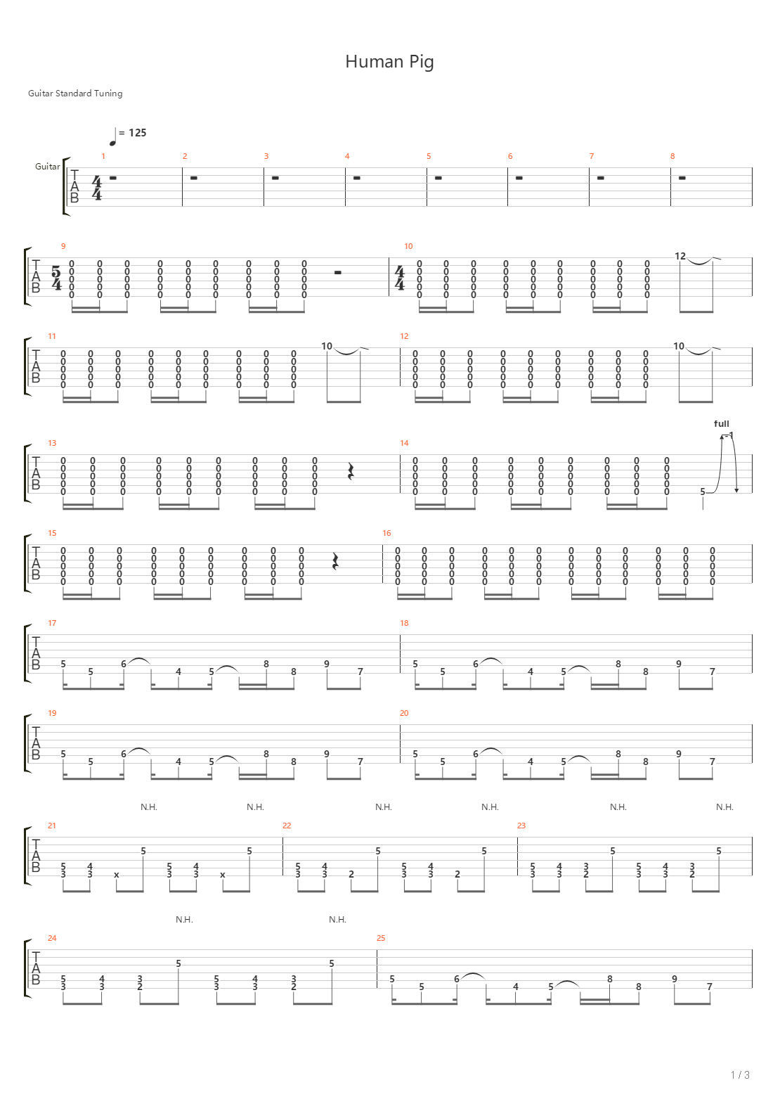 Human Pig吉他谱