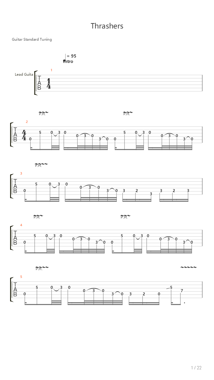 Thrashers吉他谱