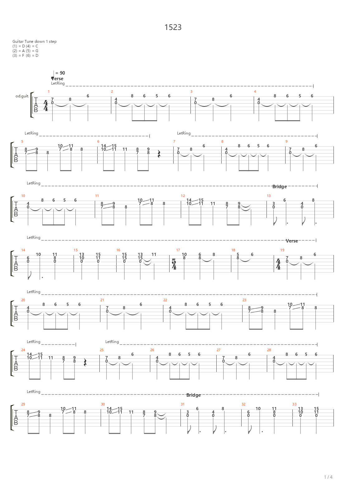 1523吉他谱