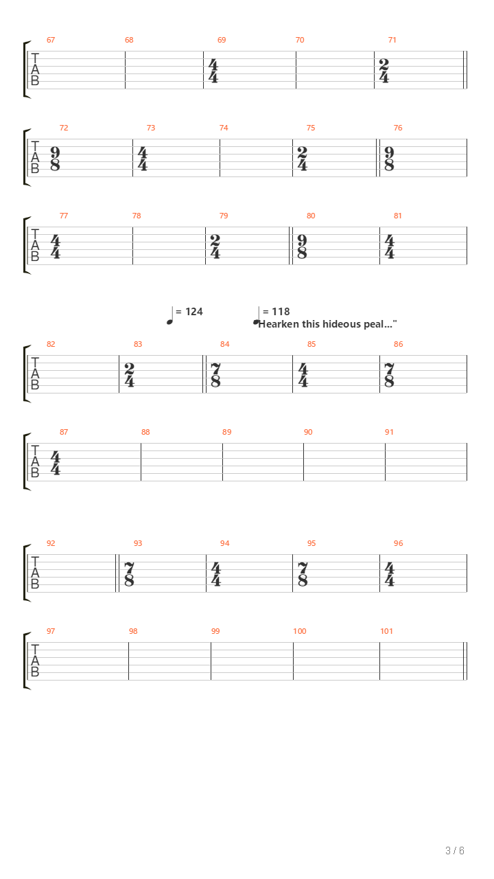 The Synarchy Of Molten Bones吉他谱