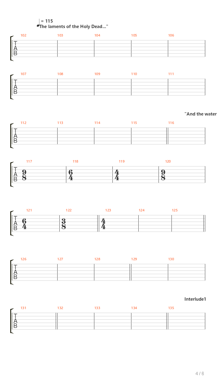 The Synarchy Of Molten Bones吉他谱