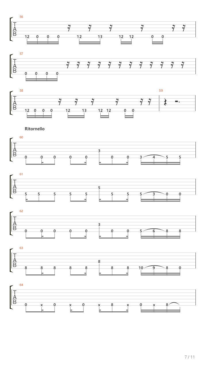 Harakiri吉他谱